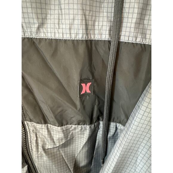 Hurley Men's 90s Jack Windbreaker Jacket Full Zip Gray Sz XL Lightweight Casual - Picture 8 of 16